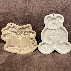 Set of Vintage 2 Brown Bag Cookie Art Molds